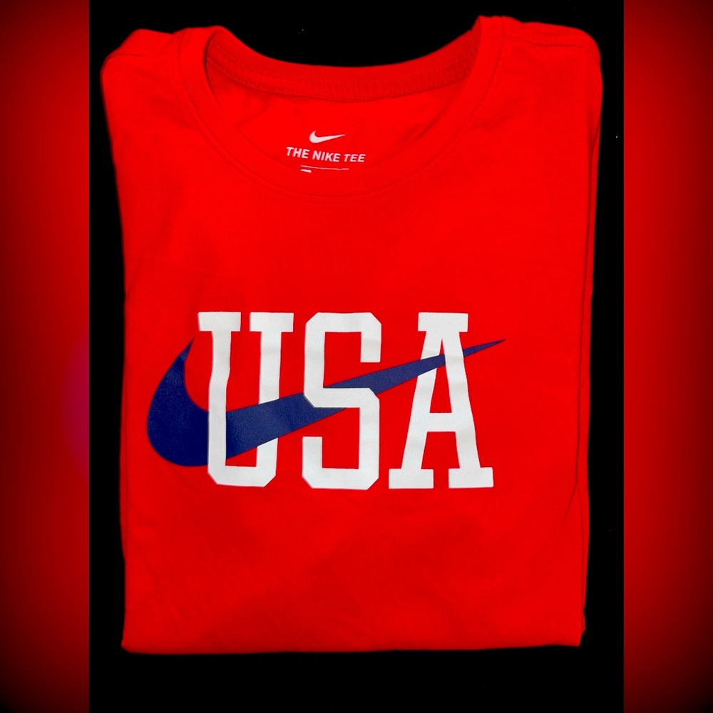 Red Nike USA T-Shirt